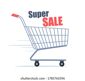 Shopping cart. Trolley Icon. Simple vector sign, trendy symbol for design, websites, presentation, mobile application.