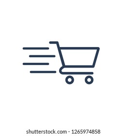 shopping cart trolley icon symbol logo template