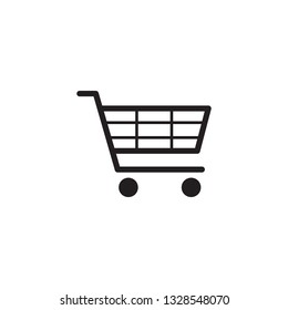 shopping cart trolley icon vector