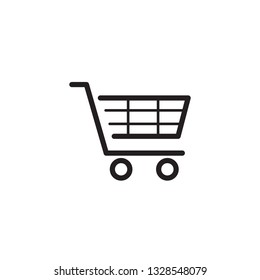 shopping cart trolley icon vector