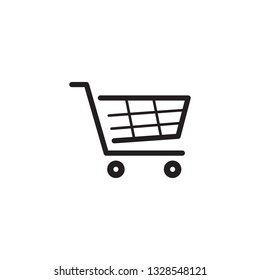 shopping cart trolley icon vector