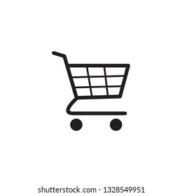 shopping cart trolley icon vector