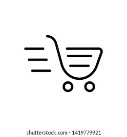 Shopping Cart Trolley Icon Vector Design Template