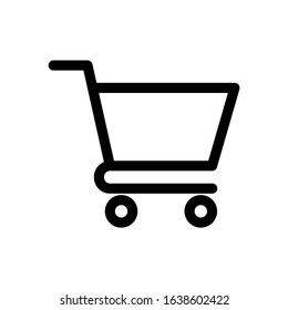 shopping cart or trolley icon -vector. Premium Quality, white background. perfect shopping cart icon. web site and mobile design icon. 
