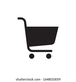 Warenkorb, Trolleysymbol - Vektorillustration auf weißem Hintergrund