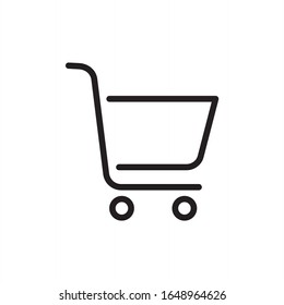 Shopping cart, trolley icon vector illustration on white background