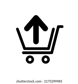 shopping cart, trolley icon vector illustration logo template for many purpose. Isolated on white background.