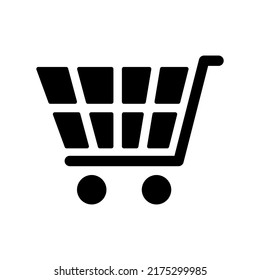 shopping cart, trolley icon vector illustration logo template for many purpose. Isolated on white background.