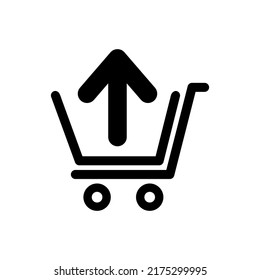 Warenkorb, Trolleysymbol Vektorgrafik Logo Vorlage für viele Zwecke. Einzeln auf weißem Hintergrund.