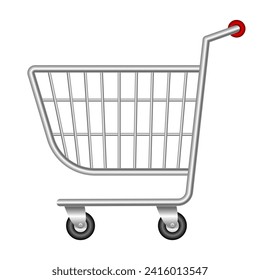 Carro de compras. Icono del carro. Clipart vector aislado en fondo blanco.