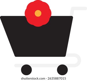 Shopping Cart Trolley Icon Vector Flat ILlustration