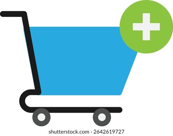 Shopping Cart Trolley Icon Vector Flat Illustration