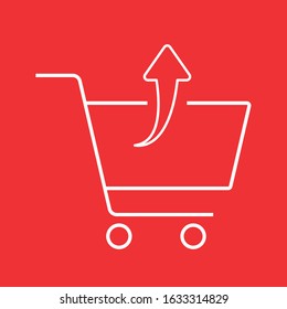 Shopping cart, trolley, retail icon, stock vector illustration, EPS10.