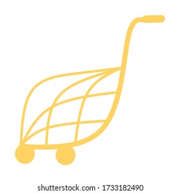 Shopping cart, trolley vector icon. Contains such icon as mobile shop, web site, and ui. Cart flat collection of web icon for online store. Shopping Cart in flat design best vector icon. 