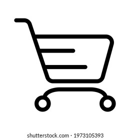 Shopping cart, trolley vector icon