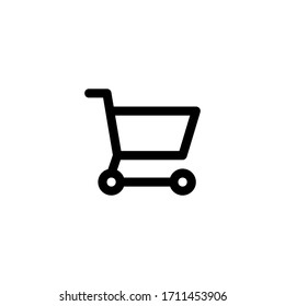 Shopping Cart User Interface Outline Icon Logo Vector Illustration
