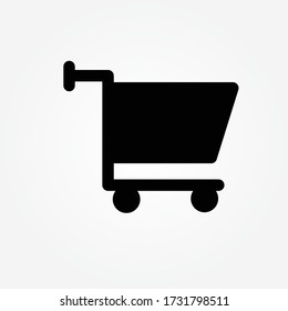 carro de la compra. Carro de compra de vectores Añadir al icono de carro. Icono de diseño plano moderno