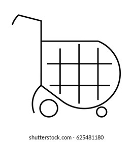 shopping cart vector - basket with boxes 