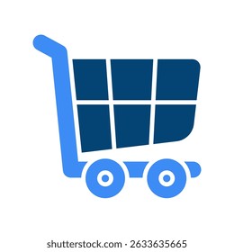 Shopping Cart Vector for Black Friday Deals. Retail cart illustration, consumer buying concept, online shopping basket.