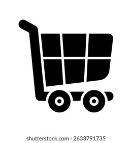 Shopping Cart Vector for Black Friday Deals. Retail cart illustration, consumer buying concept, online shopping basket.