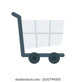 Shopping Cart Vector for Black Friday Deals. Retail cart illustration, consumer buying concept, online shopping basket.