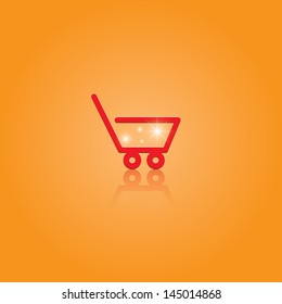shopping cart. vector concept bsckground. eps10