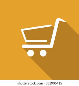  Shopping cart. Vector in flat design