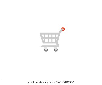 Shopping Cart vector flat icon. Isolated online shopping cart emoji illustration 