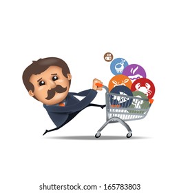 Shopping cart. Vector format