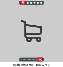 shopping cart vector icon