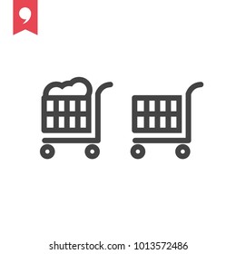 Shopping cart vector icon