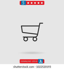 shopping cart vector icon