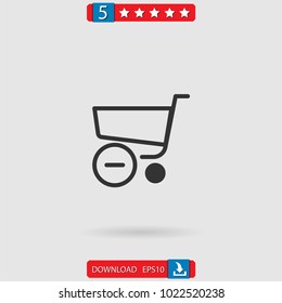 shopping cart vector icon