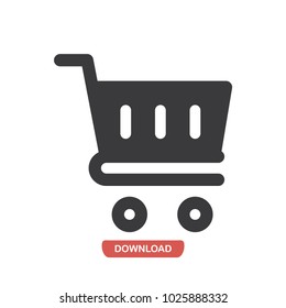 Shopping cart vector icon