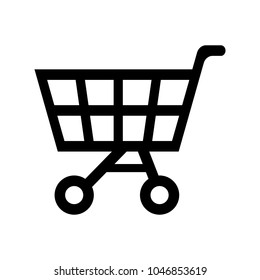 Shopping cart vector icon.