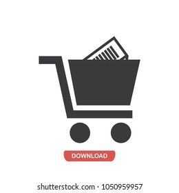 Shopping cart vector icon 