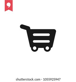 Shopping cart vector icon