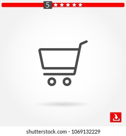 shopping cart vector icon