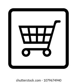 Shopping cart vector icon.
