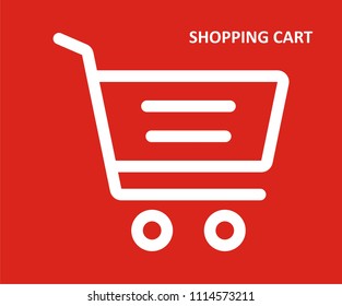 SHOPPING CART VECTOR ICON