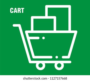 SHOPPING CART VECTOR ICON 