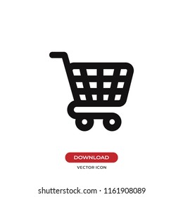 Shopping cart vector icon