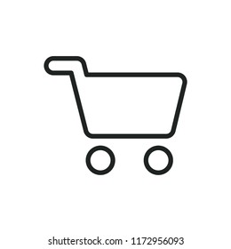 icono del vector del carro de compra