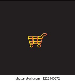 Shopping cart vector icon