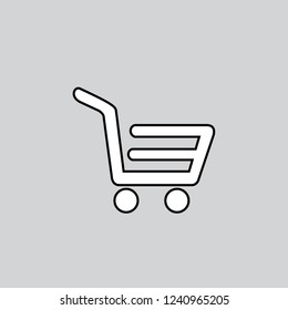 shopping cart vector icon.