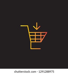 Shopping cart vector icon