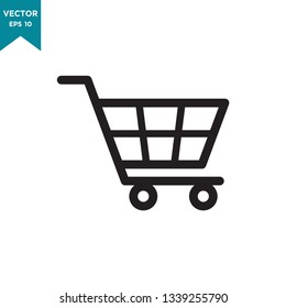 shopping cart vector icon 