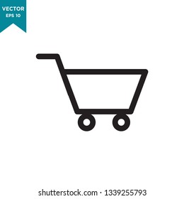 shopping cart vector icon 