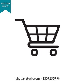 shopping cart vector icon 