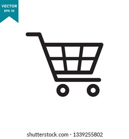 shopping cart vector icon 